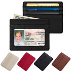 Petit étui à carte portefeuille hommes-femmes en cuir fin poche avant porte-carte de crédit