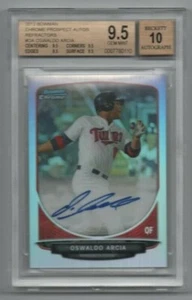 Oswaldo Arcia - 2013 Bowman Chrome Prospects Refractor Auto #/500 BGS 9.5/10 - Picture 1 of 2
