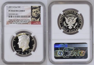 2021-S NGC PF70 UCAM KENNEDY CLAD PROOF Half Dollar - “GREAT Collector Coin” W@W - Picture 1 of 7