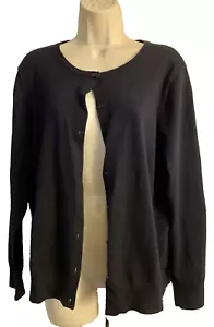 L. L. Bean dunkelblau Strickjacke Pullover Gr. XL Petite Damen Supima Baumwollmischung - Bild 1 von 10