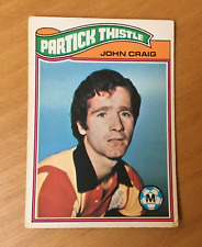 TOPPS 1978 FOOTBALL CARD-No.82-JOHN CRAIG,PARTICK THISTLE-GREEN BACK