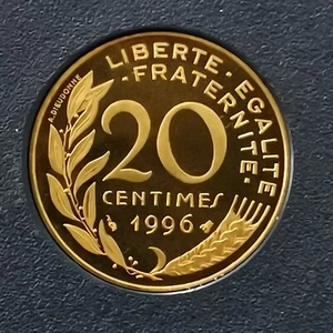 20 CENTIMES MARIANNE 1996 BE BELLE PROOF 5319 Ex. FRANKREICH / UNC ISSUE DU COFFRE - Bild 1 von 2
