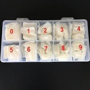 500X Natur Nagel Tips Nagelspitzen Französische Kunstnägel Künstliche Tipps LOVE - Bild 1 von 12