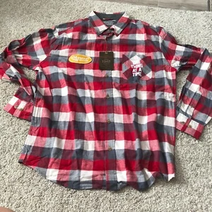 NWT Morgan Wallen One Thing At A Time Official River Flannel Sz XL Plaid Red - Picture 1 of 7