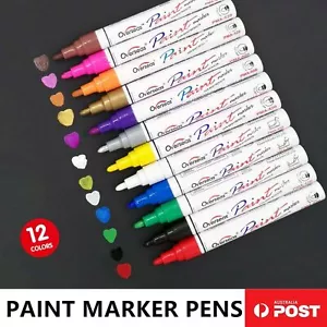 Multicoloured Permanent Marker Paint Pen Car Tyre Metal Glass Rubber AU Stock - Picture 1 of 39