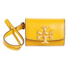 New Tory Burch Eleanor Golden Crest Italian Leather AirPods Case 80473