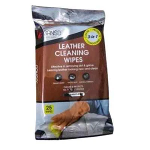 Leather cleaning wipes effective to cleans, protects and conditions. - Picture 1 of 6