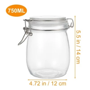 Glass Storage Jars Freezing Jars Sealed Food Canisters Flour Container - Picture 1 of 12