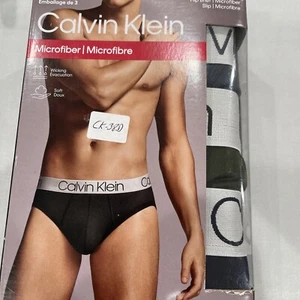 CALVIN KLEIN MICROFIBER HIP BRIEF 3 PACK, BLACK,CHOOSE SIZE - Picture 1 of 9