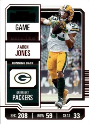 2023 Panini Contenders #36 Aaron Jones Game Ticket Red - Image 1 of 2