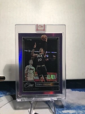 2020-21 Panini One and One John Collins Purple Refractor /25 Hawks #18 - Image 1 of 2