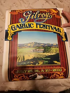 GILROY GARLIC FESTIVAL 2003 POSTER - Picture 1 of 4