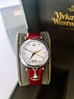 Vivienne Westwood Trafalgar Damski czerwony skórzany zegarek Sugerowana cena detaliczna 195 £