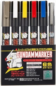 Gundam Marker GMS-105 Basic Set 6 Colours - Picture 1 of 3