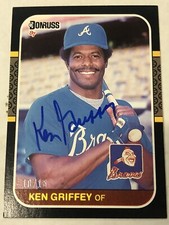 Ken Griffey 2002 Donruss Recollection Collection Buybacks /15 #1987-513 Auto