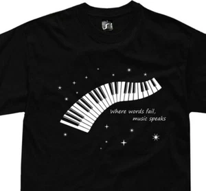 Piano player t-shirt reed organ harmonium misican keyboards gift tshirt - Picture 1 of 7