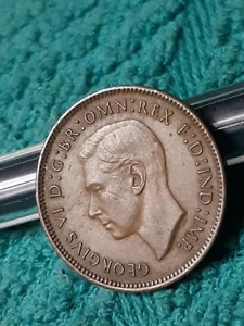 1942 Heavily Circulated Great Britain Bronze Farthing Coin, See Photos ☆☆ - Picture 1 of 14