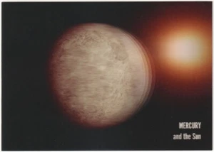 Mercury And The Sun, 3D Lenticular Postcard, Planetary Astronomy - Picture 1 of 2
