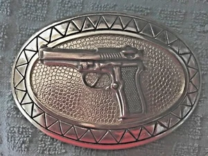 Fibbia per cintura western oro con pistola - Foto 1 di 2