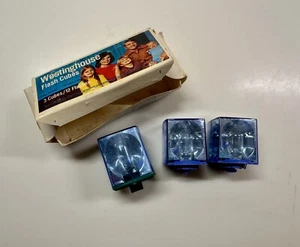 3 Flash Cubes - none used - 2 Westinghouse, 1 GE Vintage NOS Box - Picture 1 of 5