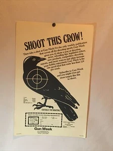 CROW TARGET POSTER VINTAGE HUNTING GUN WEEK MAGAZINE 17 X 11 Inch - Picture 1 of 7