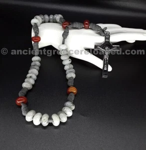 The Falcon Military 550 Paracord Anglikanischer Rosenkranz, Karneol, Labradorit, Silber - Bild 1 von 6