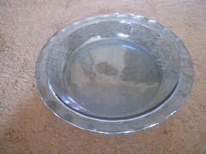 PYREX DEEP DISH BLUE GLASS PIE PLATE #C-209, MADE IN USA RUFFLED EDGE VERY NICE! - Picture 1 of 10