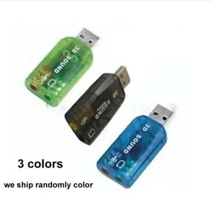 Usb 2.0 male To 3.5mm 3d Sound Card Mic Headphone Jack Stereo Headset Audio - Picture 1 of 7