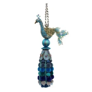 MacKENZIE CHILDS BEADED PEACOCK TASSEL BNIB - Picture 1 of 1