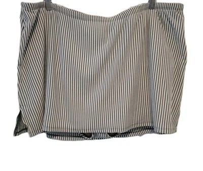 Swim by Cacique Skirted Swimsuit Bottom Size 24 Green White Stripe Pool Beach  - Image 1 of 4