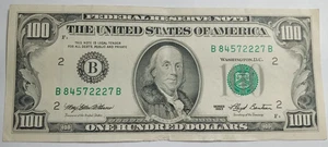 Series 1993 New York District 100 Dollar Bill (Crisp About Uncirculated) - Picture 1 of 3
