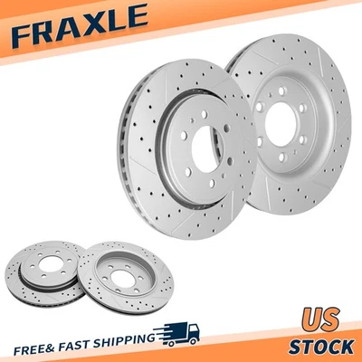 Front & Rear Drilled Brake Rotors Kit for 2015 2016 2017 Ford F-150 LOBO W/EPB - Image 1 of 4