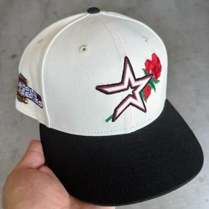 7 3/4 Houston Astros 2005 World Series Black/brick Red Roses Fitted 59fifty - Picture 1 of 3