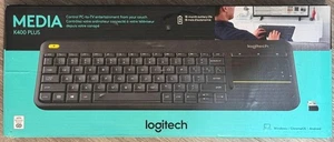 K400 Plus Wireless QWERTY Keyboard with Touchpad for Effortless Media Control - Picture 1 of 2