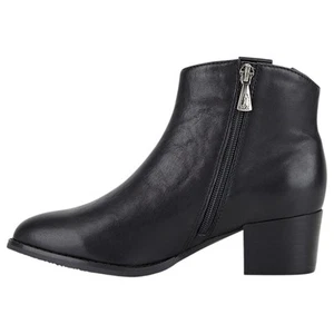 Womens Hush Puppies Calypso Shoes Black Dress Formal Comfort Boots - Picture 1 of 7