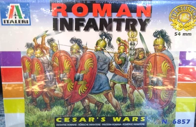 Italeri # 54mm #6857 Roman infantry 16 figs unpainted plastic 2003 MIB oop - Image 1 of 2