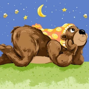 Baron the Bear Playmat Panel by SuzyBee - Picture 1 of 2