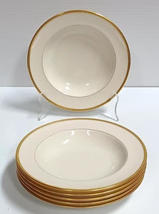 6er Set LENOX Gold verkrustet Suppenschalen Bailey Banks Biddle GRÜN Mark E81 - Bild 1 von 8