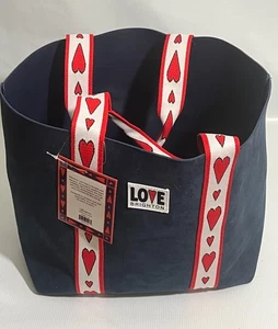 Neu mit Etikett Brighton Limited Edition Velveteen Love Beuteltasche Tasche - marineblau - Bild 1 von 11