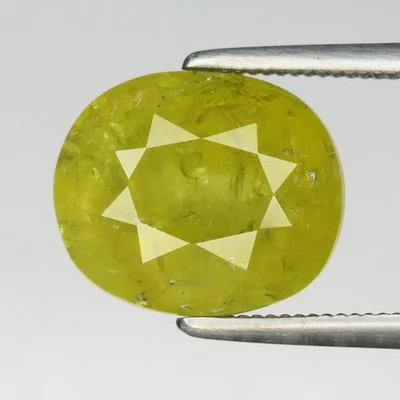 💎 Granate grosular verde amarillento natural ovalado de 4,78 quilates 10,5 x 8,8 mm - gema de África Foto 1 de 4