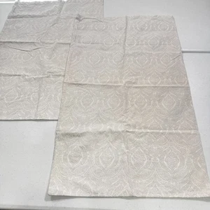 lauren ralph lauren pillowcase pair standard beige paisley 100% cotton - Picture 1 of 11