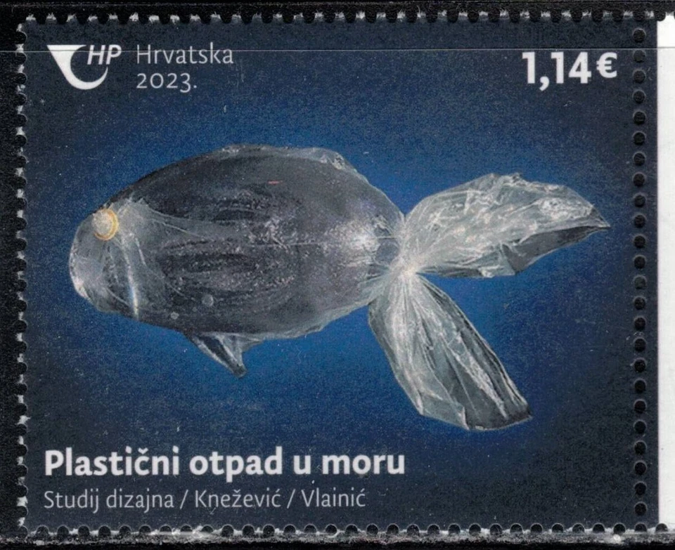 Plásticos de proteção ambiental 2023 Croácia no mar, sem marca de charneira - Imagem 1 de 1