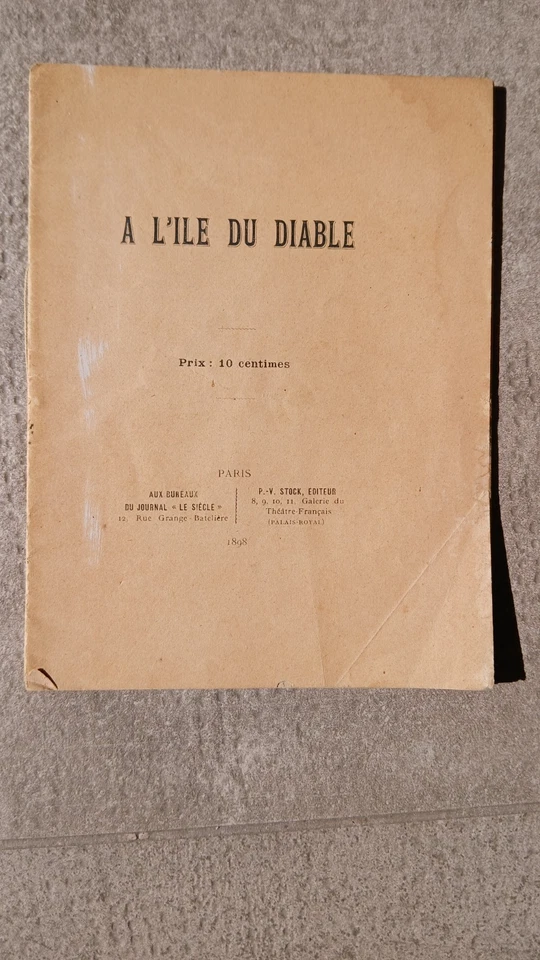 AFFAIRE DREYFUS. Joseph Reinach. A l'île du Diable - Photo 1/1