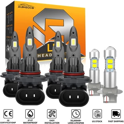 Combo LED Headlight High&Low Beam&Fog Light Kit For Mitsubishi Galant 1995-1998 - Image 1 of 4