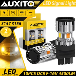 AUXITO LED Turn Signal Parking DRL Light Bulbs 3157 3457 Switchback Amber White - Imagen 1 de 19