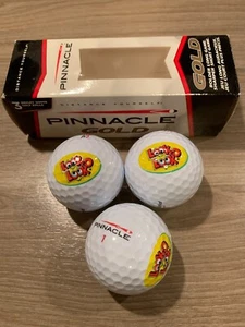 3x Golfbälle Look-O-Look, Süßwarenmarke, Pinnacle Gold, unbenutzt - Bild 1 von 6