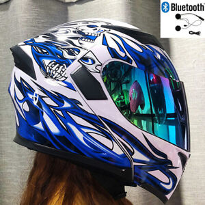 DOT Bluetooth Modular Motorcycle Helmet Flip UP Full Face Crash Helmet/Led Light