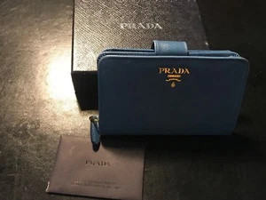Prada Saffiano Leather Cobalto Wallet - Picture 1 of 7