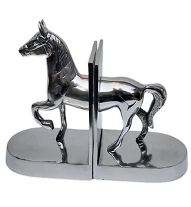 Metal Horse Bookend Statue Figurine Sculpture Decorative Bookends - Picture 1 of 5