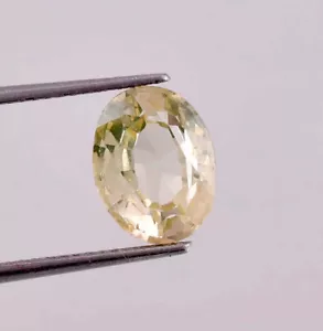 AAA makellos 10 x 8 mm natürlicher gelber Saphir 3,45 ct zertifiziert loser Edelstein - Bild 1 von 5